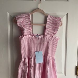 Hill House Ellie Nap Dress Bubble Gum Stripe Large